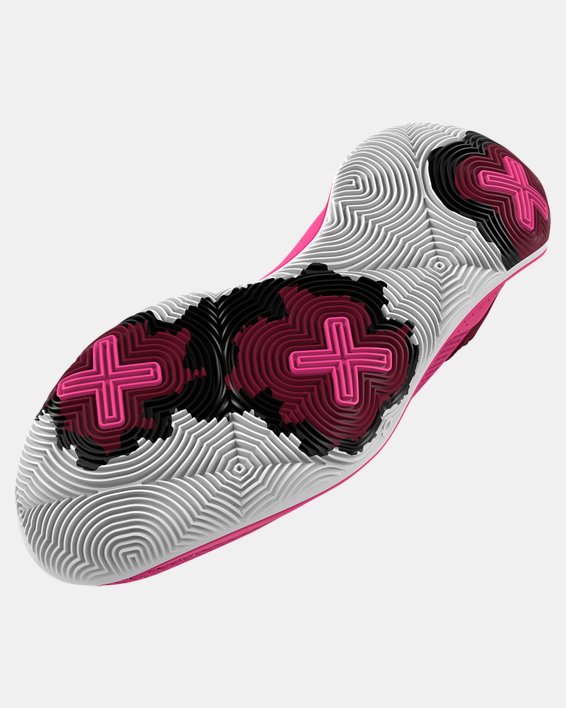 Unisex UA Spawn 4 Basketball Shoes, Pink, pdpMainDesktop image number 4